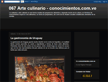 Tablet Screenshot of conocimientos-arte-culinario.blogspot.com