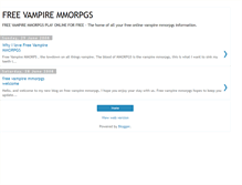 Tablet Screenshot of freevampiremmorpgs.blogspot.com