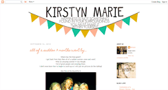 Desktop Screenshot of kirstynmarie.blogspot.com