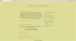 Desktop Screenshot of howtopicklocks.blogspot.com