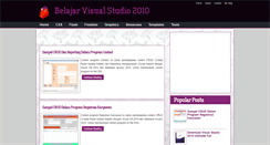 Desktop Screenshot of belajarvisualstudio2010.blogspot.com