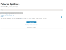 Tablet Screenshot of palavrasagridoces.blogspot.com
