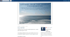 Desktop Screenshot of lettersfromthelesbianunderground.blogspot.com