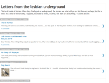 Tablet Screenshot of lettersfromthelesbianunderground.blogspot.com