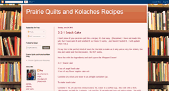 Desktop Screenshot of prairiequiltsandkolachesrecipes.blogspot.com