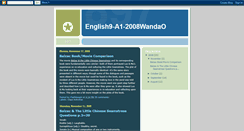 Desktop Screenshot of english9-a1-2008wandao.blogspot.com