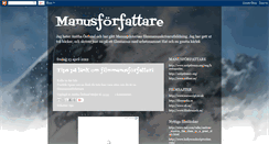 Desktop Screenshot of manusforfattare.blogspot.com