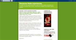 Desktop Screenshot of denunciasmalasexperiencias.blogspot.com