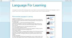 Desktop Screenshot of language-for-learning.blogspot.com