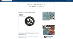 Desktop Screenshot of gregfoyconstruction.blogspot.com