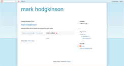 Desktop Screenshot of markhodgkinson.blogspot.com