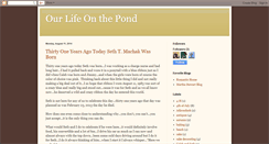 Desktop Screenshot of ourlifeonthepond.blogspot.com