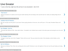 Tablet Screenshot of livegreater.blogspot.com