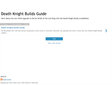 Tablet Screenshot of deathknightbuildsguide.blogspot.com