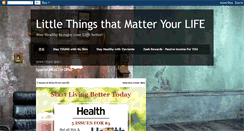 Desktop Screenshot of littlethingsthatmatteryourlife.blogspot.com