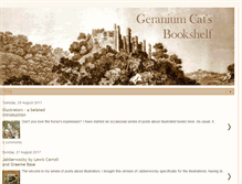 Tablet Screenshot of geraniumcatsbookshelf.blogspot.com