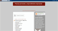 Desktop Screenshot of finanzaspersonalesyemprendimiento.blogspot.com