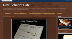 Desktop Screenshot of littlebelmontcafe.blogspot.com