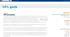 Desktop Screenshot of 14percentgeek.blogspot.com