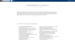 Desktop Screenshot of literatureclassics.blogspot.com