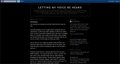 Desktop Screenshot of lettingmyvoicebeheard.blogspot.com