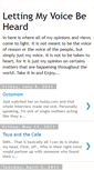 Mobile Screenshot of lettingmyvoicebeheard.blogspot.com