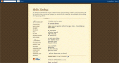 Desktop Screenshot of hellozindagi.blogspot.com