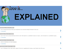 Tablet Screenshot of loveisexplained.blogspot.com