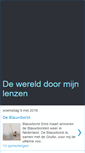 Mobile Screenshot of dewerelddoormijnlenzen.blogspot.com