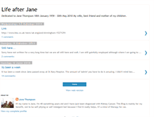 Tablet Screenshot of jane-lifeafterjane.blogspot.com