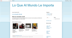 Desktop Screenshot of loquealmundoleimporta.blogspot.com