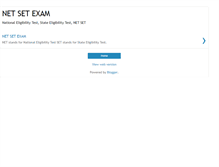 Tablet Screenshot of netsetexam.blogspot.com