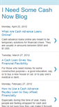 Mobile Screenshot of ineedsomecashnow.blogspot.com