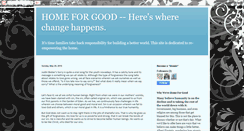 Desktop Screenshot of homeforgoodchangetheworld.blogspot.com