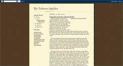 Desktop Screenshot of mytobaccoarticles.blogspot.com