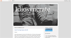 Desktop Screenshot of idiosyncrate.blogspot.com