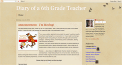 Desktop Screenshot of diaryofasixthgradeteacher.blogspot.com