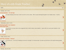 Tablet Screenshot of diaryofasixthgradeteacher.blogspot.com