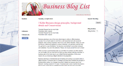 Desktop Screenshot of businessbloglist.blogspot.com