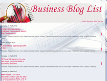 Tablet Screenshot of businessbloglist.blogspot.com