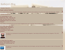 Tablet Screenshot of kathrynmediablog.blogspot.com