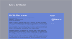 Desktop Screenshot of certification-juniper.blogspot.com