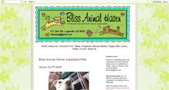 Desktop Screenshot of blissanimalhavenpets.blogspot.com