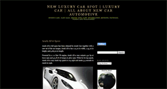 Desktop Screenshot of newluxurycarsport.blogspot.com