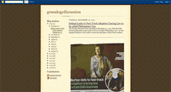 Desktop Screenshot of genealogydiscussion.blogspot.com