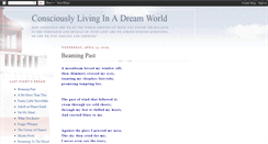 Desktop Screenshot of consciouslylivingadream.blogspot.com