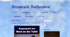 Desktop Screenshot of brennendebuchstaben.blogspot.com