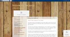 Desktop Screenshot of myindonesiavacancy.blogspot.com