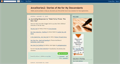 Desktop Screenshot of ancestories2.blogspot.com