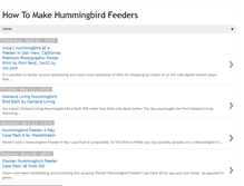 Tablet Screenshot of howtomakehummingbirdfeeders.blogspot.com